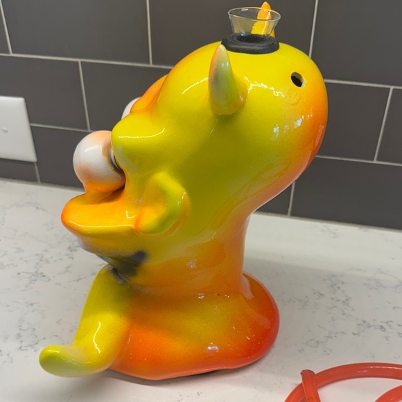 Hoka Vintage Orange and Yellow Devil Head Accent - Picture 5 of 9